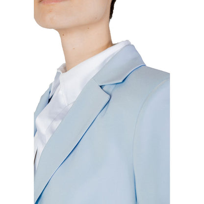 Sandro Ferrone Blue Polyester Blazer Sandro Ferrone