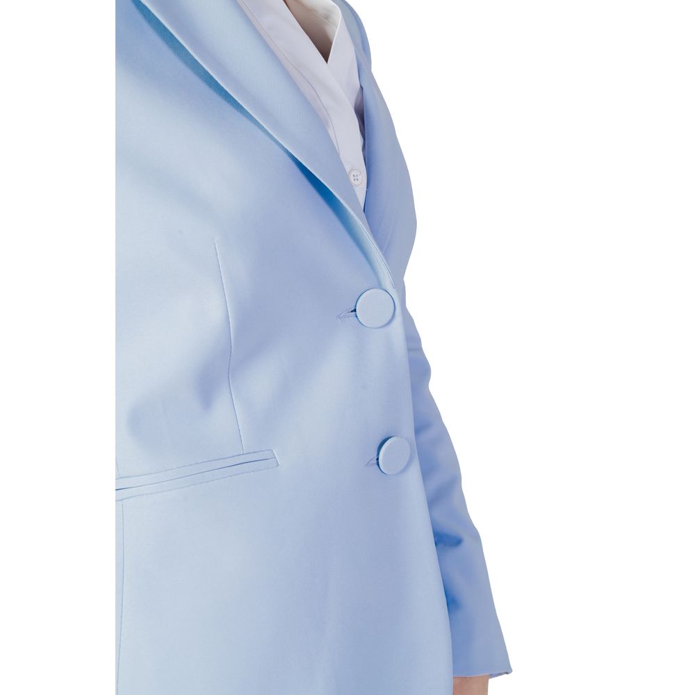 Sandro Ferrone Blue Polyester Blazer Sandro Ferrone