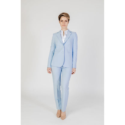 Sandro Ferrone Blue Polyester Blazer Sandro Ferrone