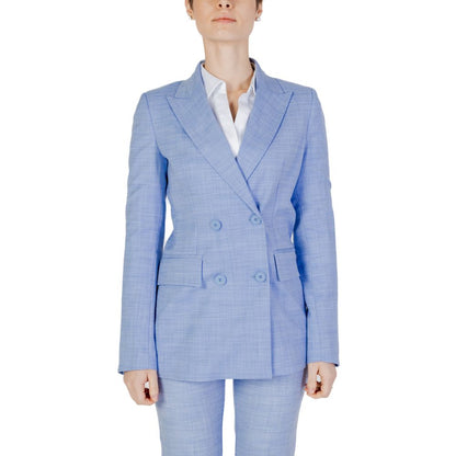 Sandro Ferrone Blue Viscose Blazer Sandro Ferrone