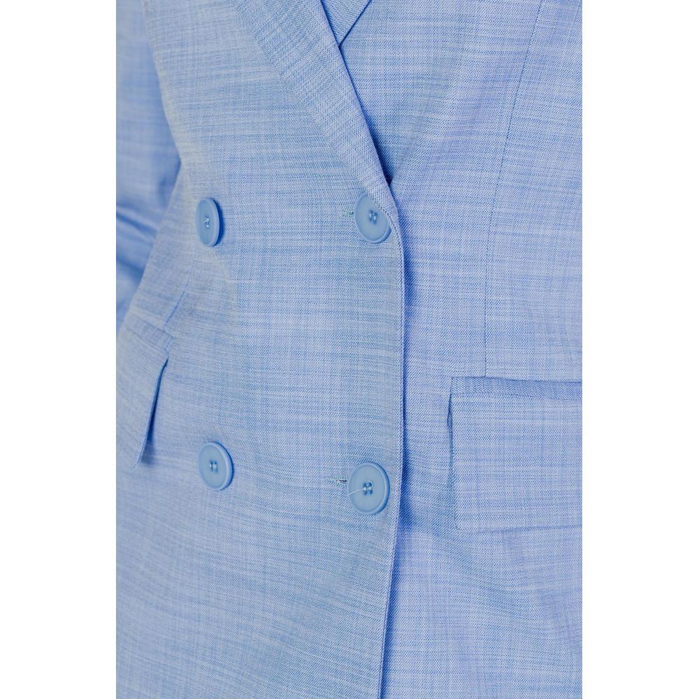 Sandro Ferrone Blue Viscose Blazer Sandro Ferrone