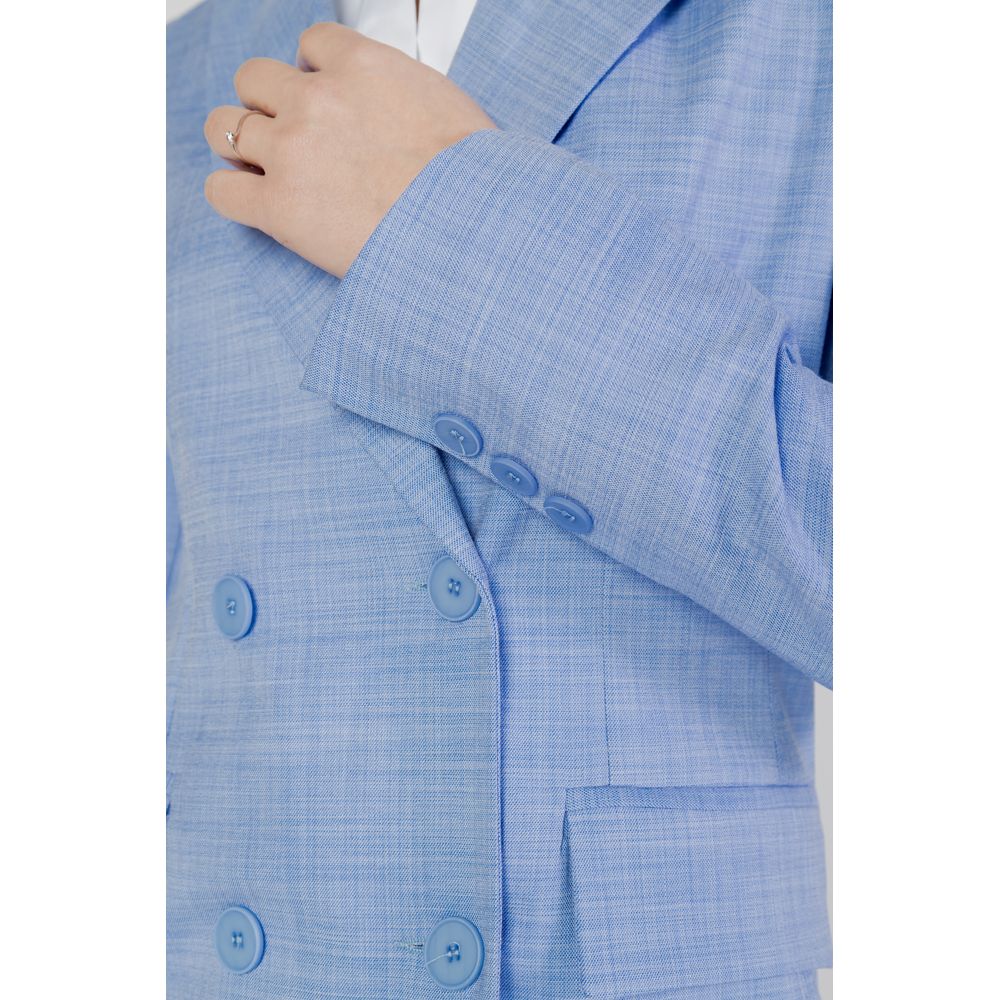 Sandro Ferrone Blue Viscose Blazer Sandro Ferrone