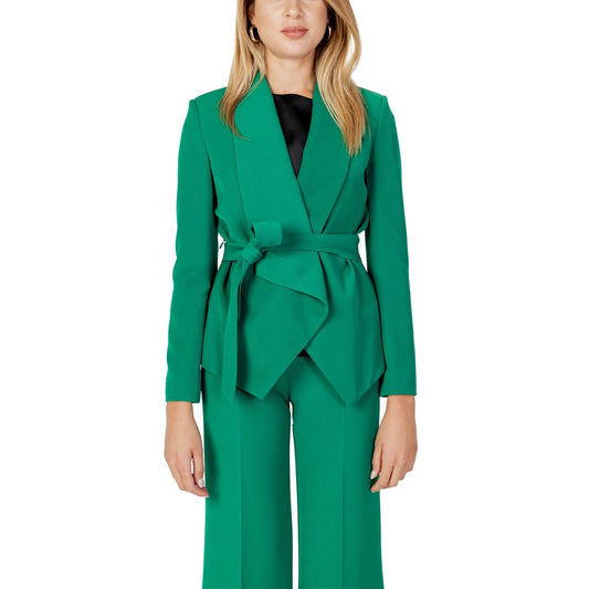 Sandro Ferrone Green Polyester Blazer Sandro Ferrone
