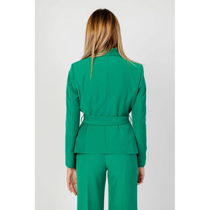 Sandro Ferrone Green Polyester Blazer Sandro Ferrone