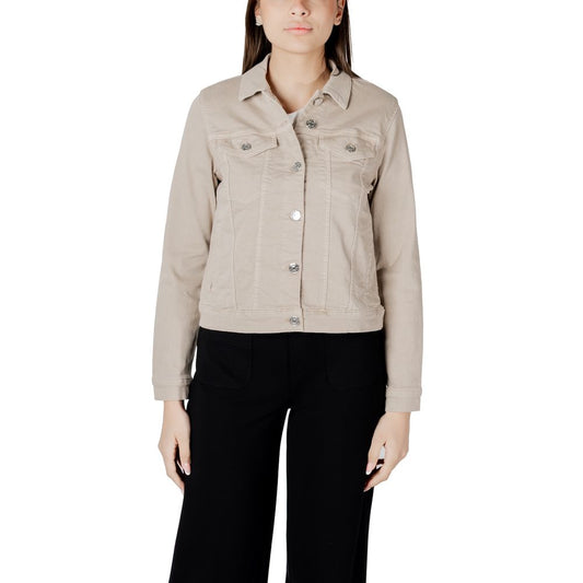 Street One Beige Cotton Jackets & Coat Street One