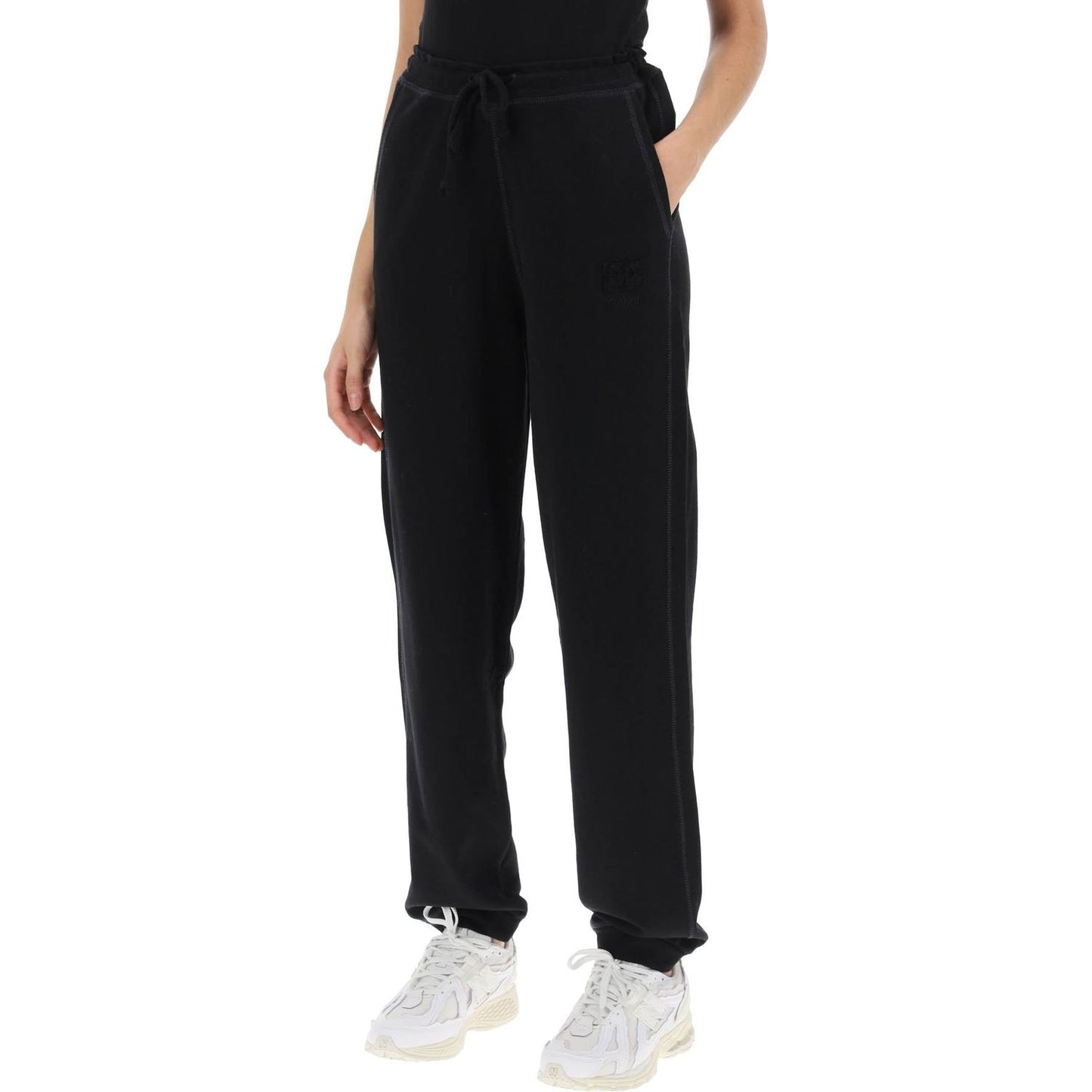 Ganni joggers in cotton french terry Trousers Ganni