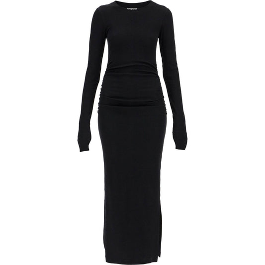 Ganni long ribbed jersey dress