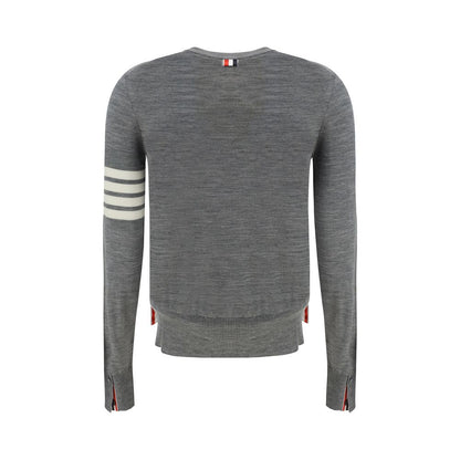 Thom Browne Gray Fleece Wool Sweatshirt Thom Browne