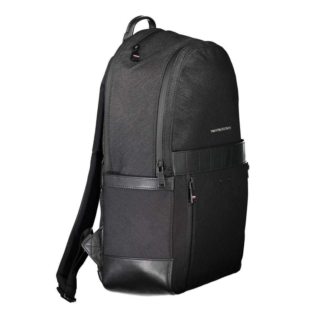 Tommy Hilfiger Black Nylon Men Backpack Tommy Hilfiger