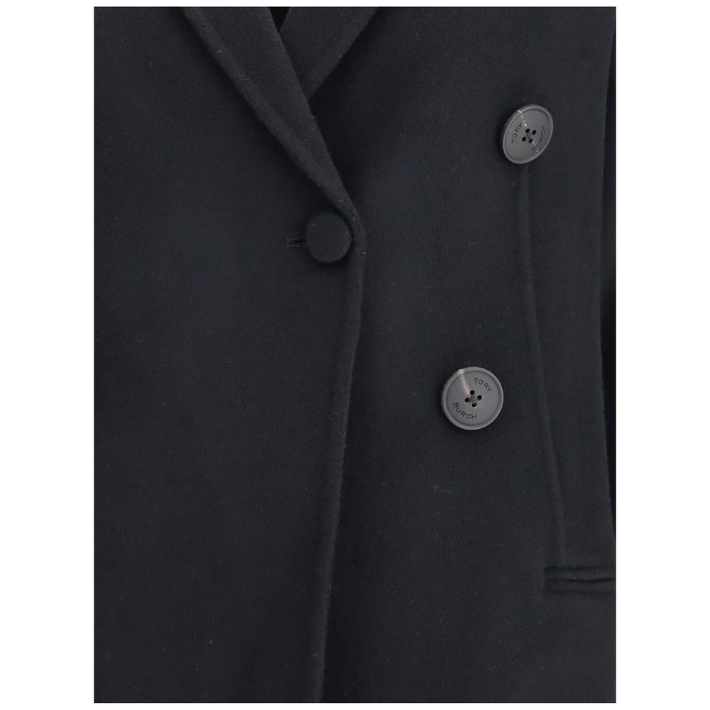 Tory Burch Black Wool Coat Tory Burch
