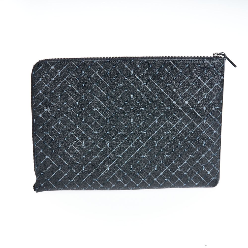 Trussardi Black Leather Men Clutch Trussardi