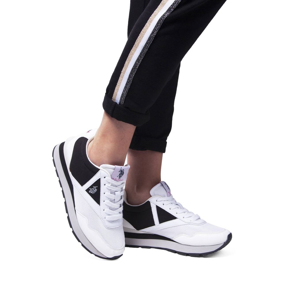 U.S. POLO ASSN. Bianco Polyurethane Women Sneaker