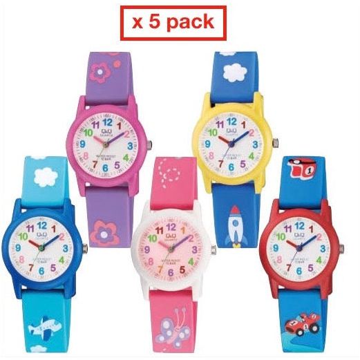 Q&Q FASHION Mod. VR99_PACK 5 KIDS WATCHES / 5 OROLOGI BIMBO WATCHES Q&Q