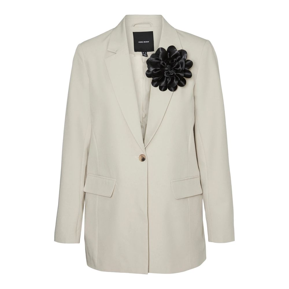 Vero Moda Beige Polyester Blazer Vero Moda