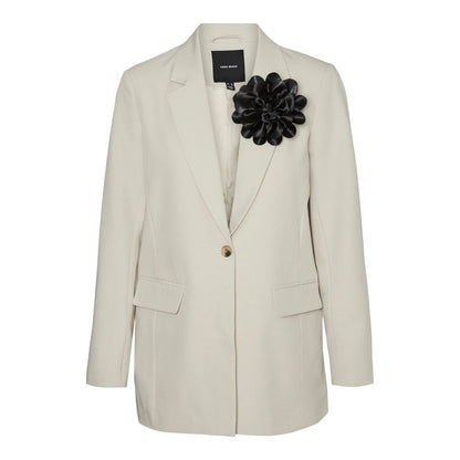 Vero Moda Beige Polyester Blazer Vero Moda
