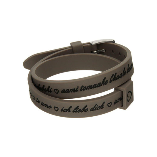 Il MEZZOMETRO Mod. I LOVE YOU SILVER - Bracciale in silicone/silicone bracelet IL MEZZOMETRO
