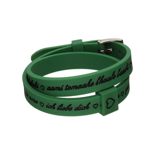 Il MEZZOMETRO Mod. I LOVE YOU SILVER - Bracciale in silicone/silicone bracelet IL MEZZOMETRO