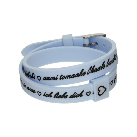 Il MEZZOMETRO Mod. I LOVE YOU SILVER - Bracciale in silicone/silicone bracelet IL MEZZOMETRO