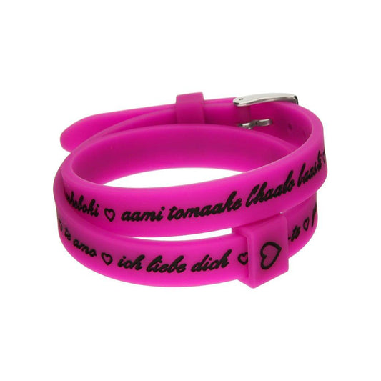 Il MEZZOMETRO Mod. I LOVE YOU SILVER - Bracciale in silicone/silicone bracelet IL MEZZOMETRO