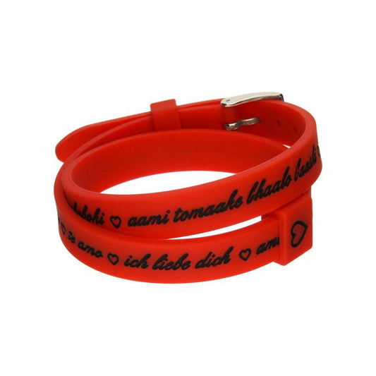Il MEZZOMETRO Mod. I LOVE YOU SILVER - Bracciale in silicone/silicone bracelet IL MEZZOMETRO