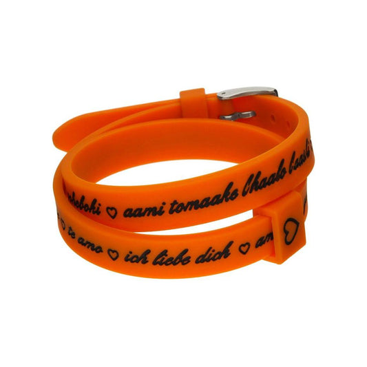Il MEZZOMETRO Mod. I LOVE YOU SILVER - Bracciale in silicone/silicone bracelet IL MEZZOMETRO