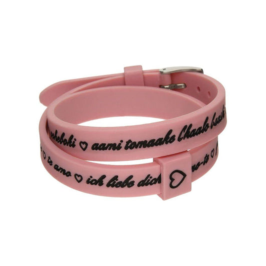 Il MEZZOMETRO Mod. I LOVE YOU SILVER - Bracciale in silicone/silicone bracelet IL MEZZOMETRO