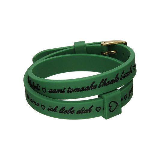 Il MEZZOMETRO Mod. I LOVE YOU GOLD - Bracciale in silicone/silicone bracelet IL MEZZOMETRO