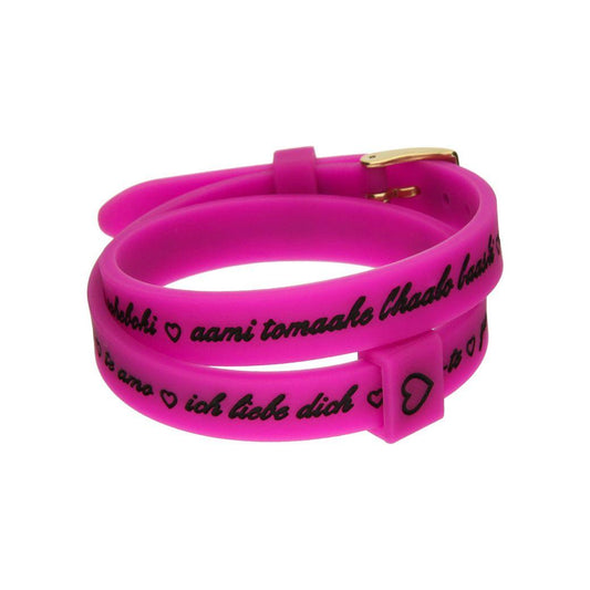 Il MEZZOMETRO Mod. I LOVE YOU GOLD - Bracciale in silicone/silicone bracelet IL MEZZOMETRO