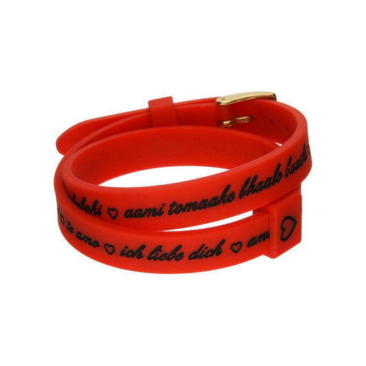 Il MEZZOMETRO Mod. I LOVE YOU GOLD - Bracciale in silicone/silicone bracelet IL MEZZOMETRO