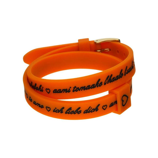 Il MEZZOMETRO Mod. I LOVE YOU GOLD - Bracciale in silicone/silicone bracelet IL MEZZOMETRO