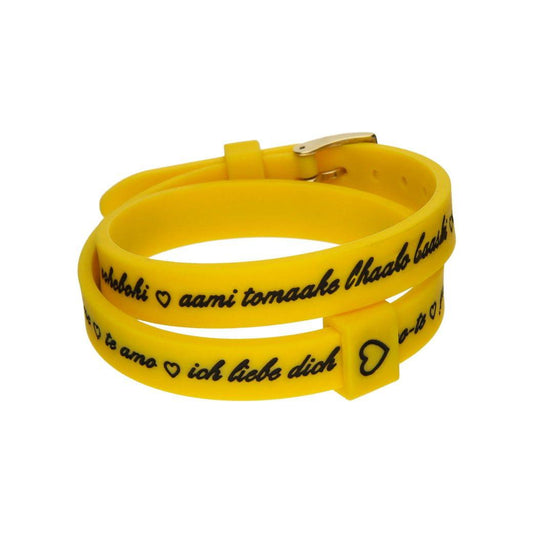 Il MEZZOMETRO Mod. I LOVE YOU GOLD - Bracciale in silicone/silicone bracelet IL MEZZOMETRO