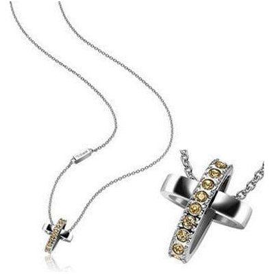 BREIL JEWELS CHARMING CROSS (Swarovski Crystals) Necklace BREIL GIOIELLI